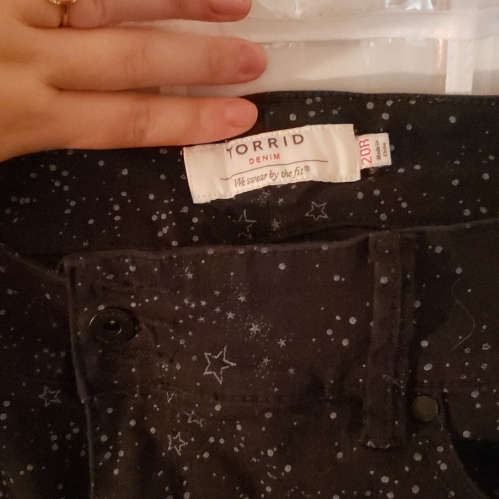 Black, star and moon print Torrid jegging
